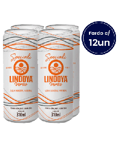 Agua Mineral Com Gás Lindoya Lata 310ml Fardo c/ 12un