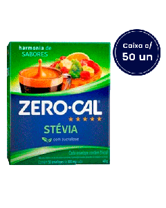 Adoçante Stevia Zero Cal Sachê - Caixa com 50 unidades