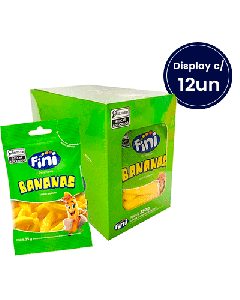 Bala de Gelatina Bananas Fini 90g Display com 12un