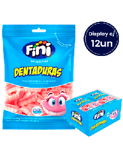 Bala de Gelatina Dentaduras Fini 90g Display c/ 12un