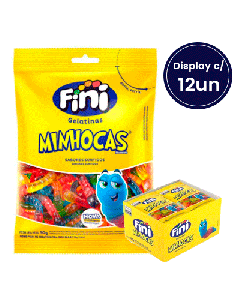 Bala de Gelatina Minhocas Fini 90g Display c/ 12un