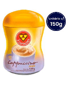 Café Cappuccino Diet 3 Corações 150g