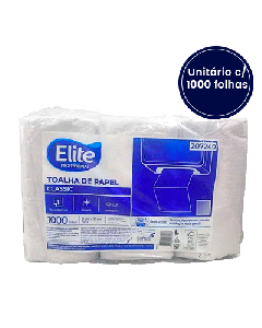 Papel Toalha Interfolha Simples Elite Classic com 1000 folhas