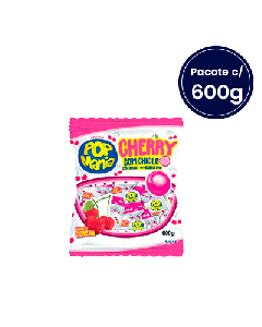 Pirulito Chiclete Sabor Cereja Pop Mania 600g